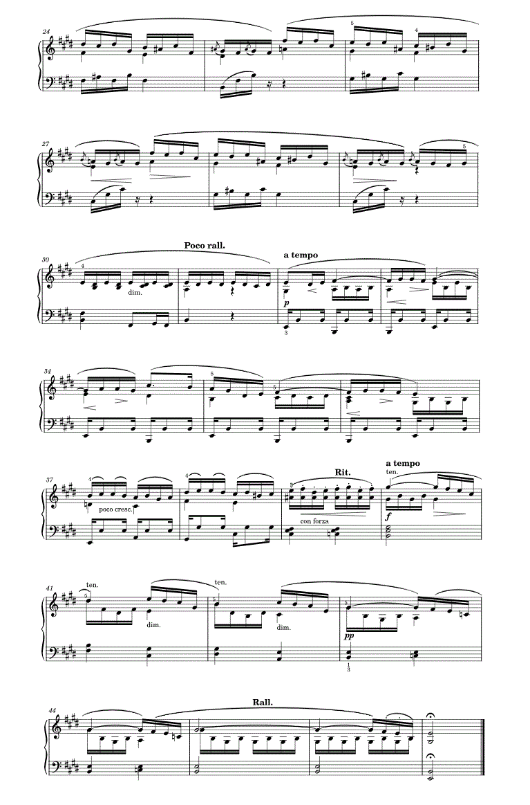 Chopin - Etude in E Maj Op 10 - Simplified-2